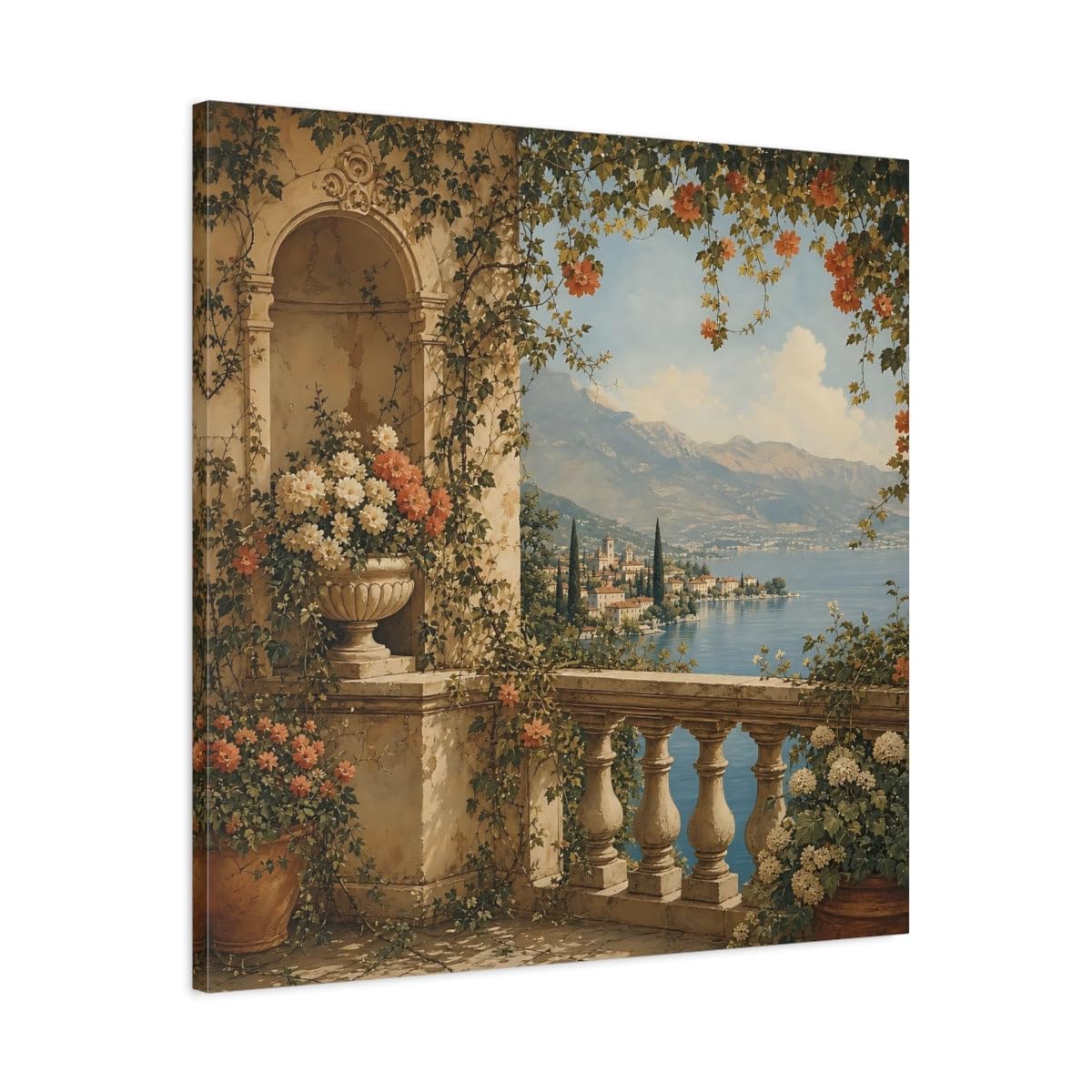 Toile décoration lac nature grand format pour mur de séjour - 8