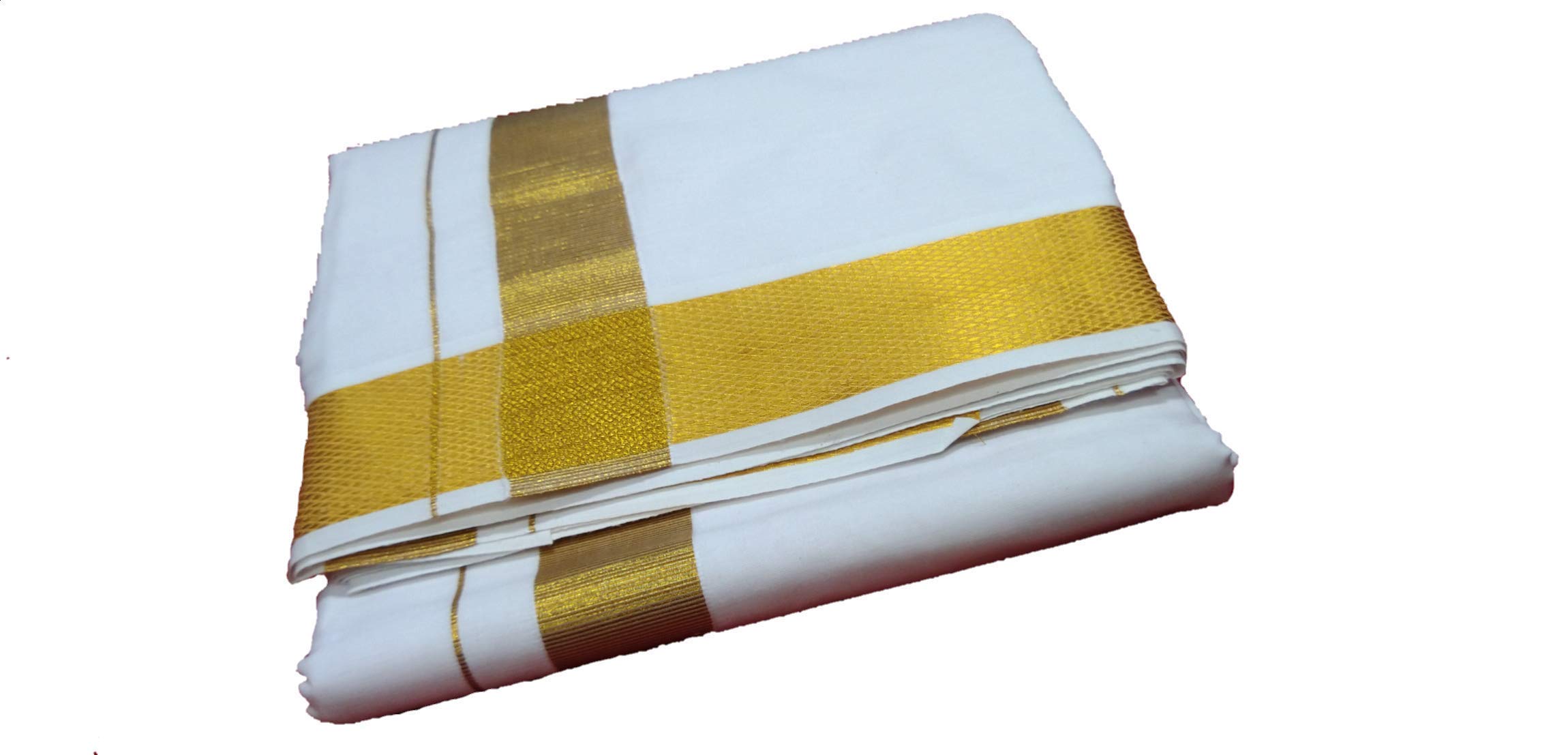 MPS Men's Cotton Cool 9�5 Dhoti and Towel Set (2x4.00 Mtr, White, Free Size)-image-12