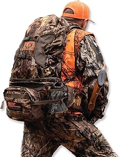 East TN. Outfitters Hunting Fanny Pack – Expandable 3-Day Backpack with Bow & Rifle Holder – Hip Pack for Hiking & Outdoor Gear