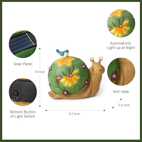 Miniatura 2 de Estatua de jardín  escultura animal de resina accionada con energía solar decoración interior al aire libre césped de patio adornos artísticos para
