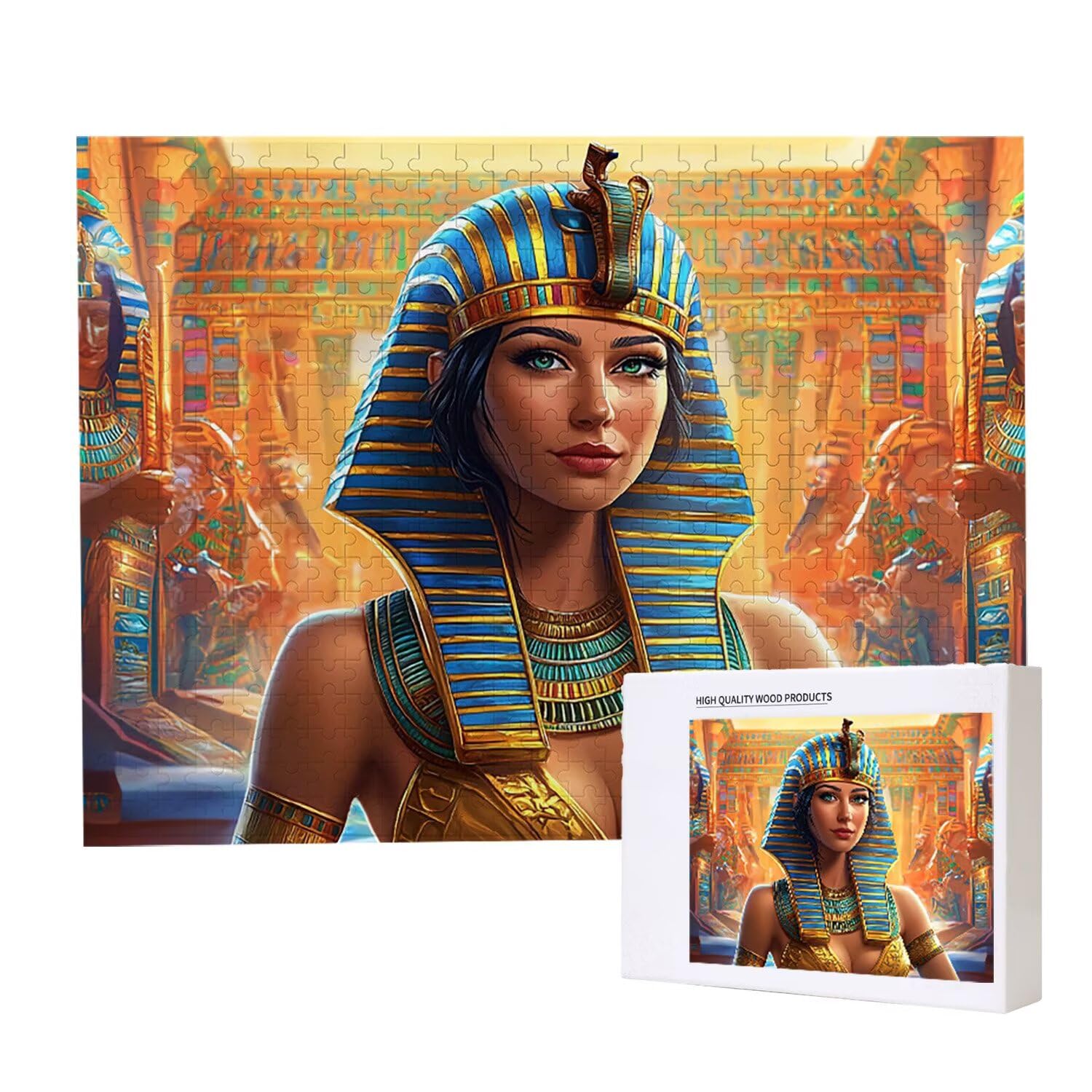 Puzzle 156 x 105 cm, 5000 sztuk puzzli dla dorosłych, prezent rocznicowy, prezent świąteczny, dekoracja domu, zapobieganie degeneracji mózgu u osób starszych (królowa Egiptu) w-9