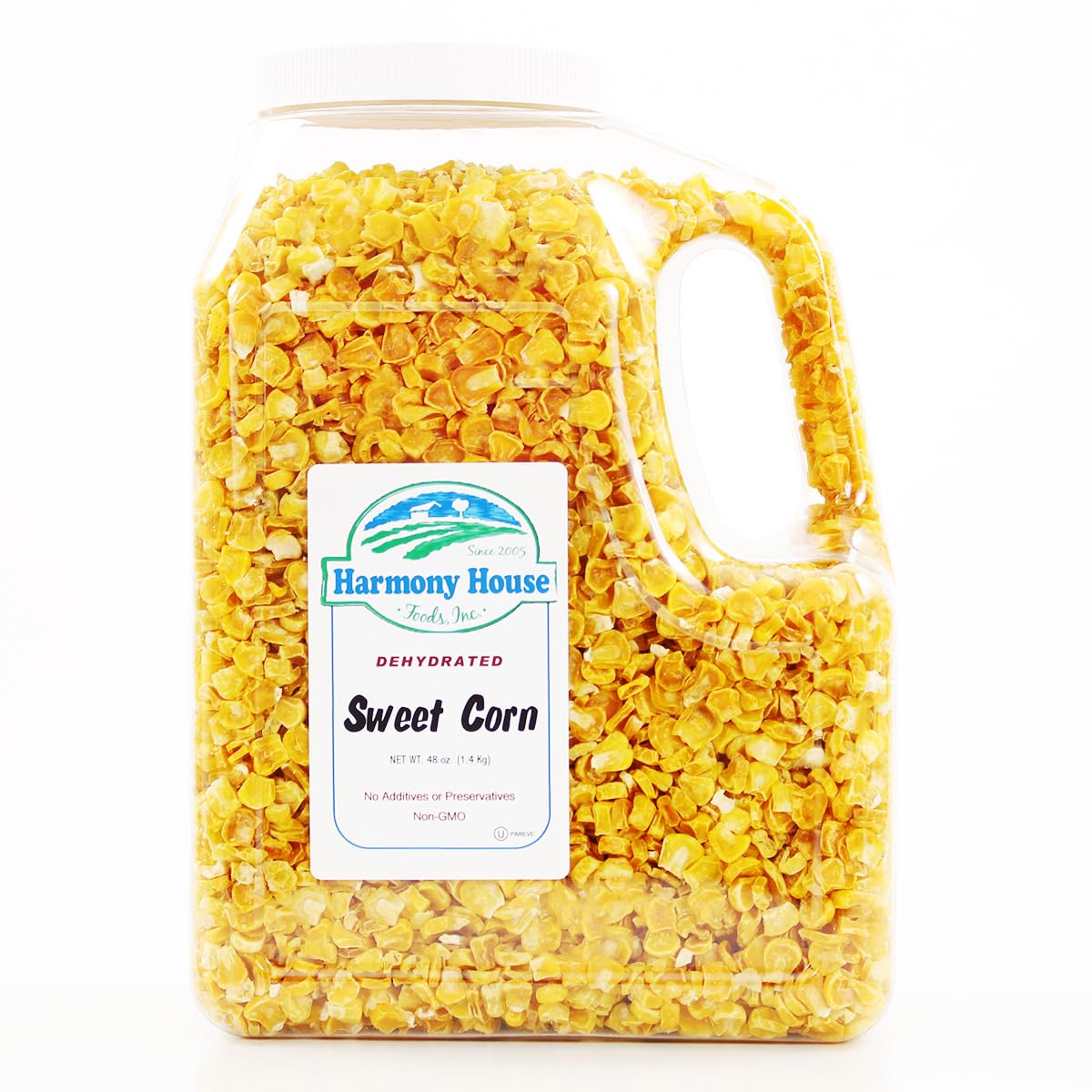 Harmony House Foods, Dried Corn, Whole, 48 Ounce Gallon Size Jug