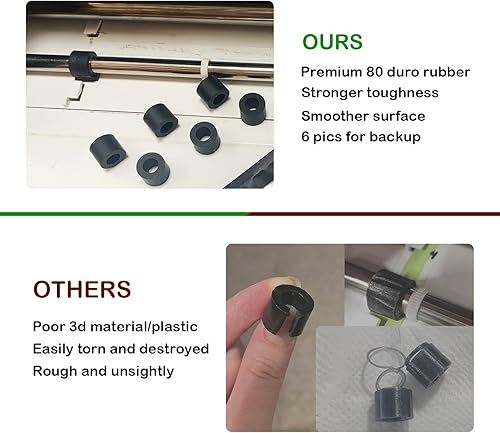 Miniatura 4 de Juego de repuesto de rodillos de goma, gomas guía de alfombrillas, anillos de retención para accesorios de reparación Cricut, kits de reparación