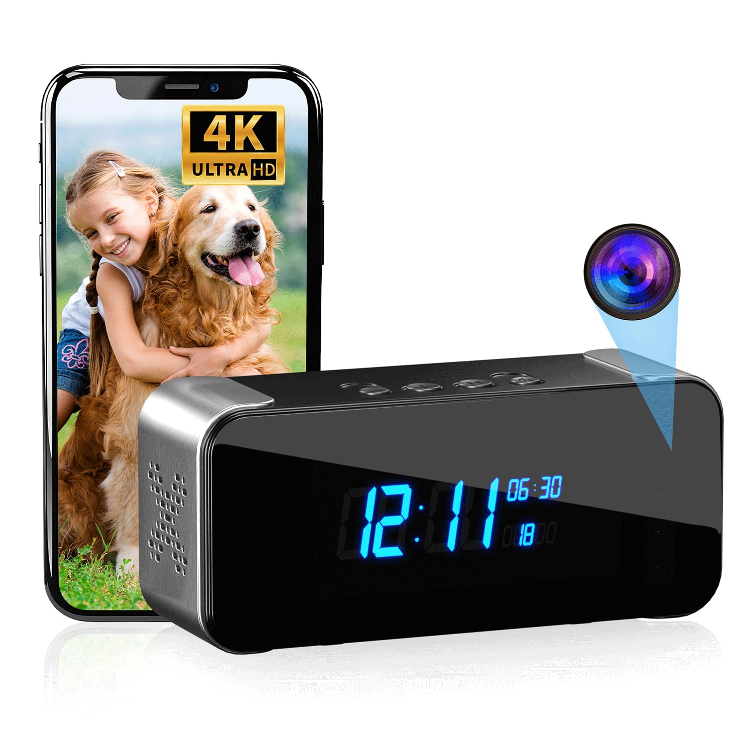 Hidden Camera with Alarm Clock & Bluetooth