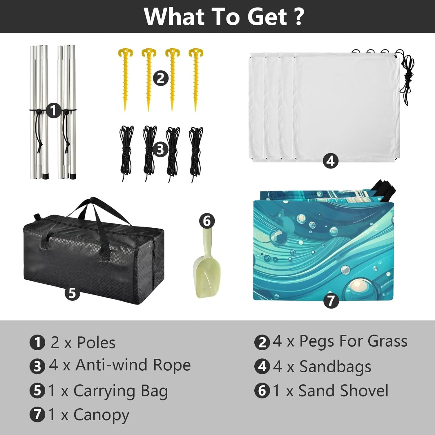 Shining Blue Water Spots Camping Sun Shelter, Beach Tent Portable Beach Sun Shade Outdoor Canopy for Camping Trips Fishing Picnic