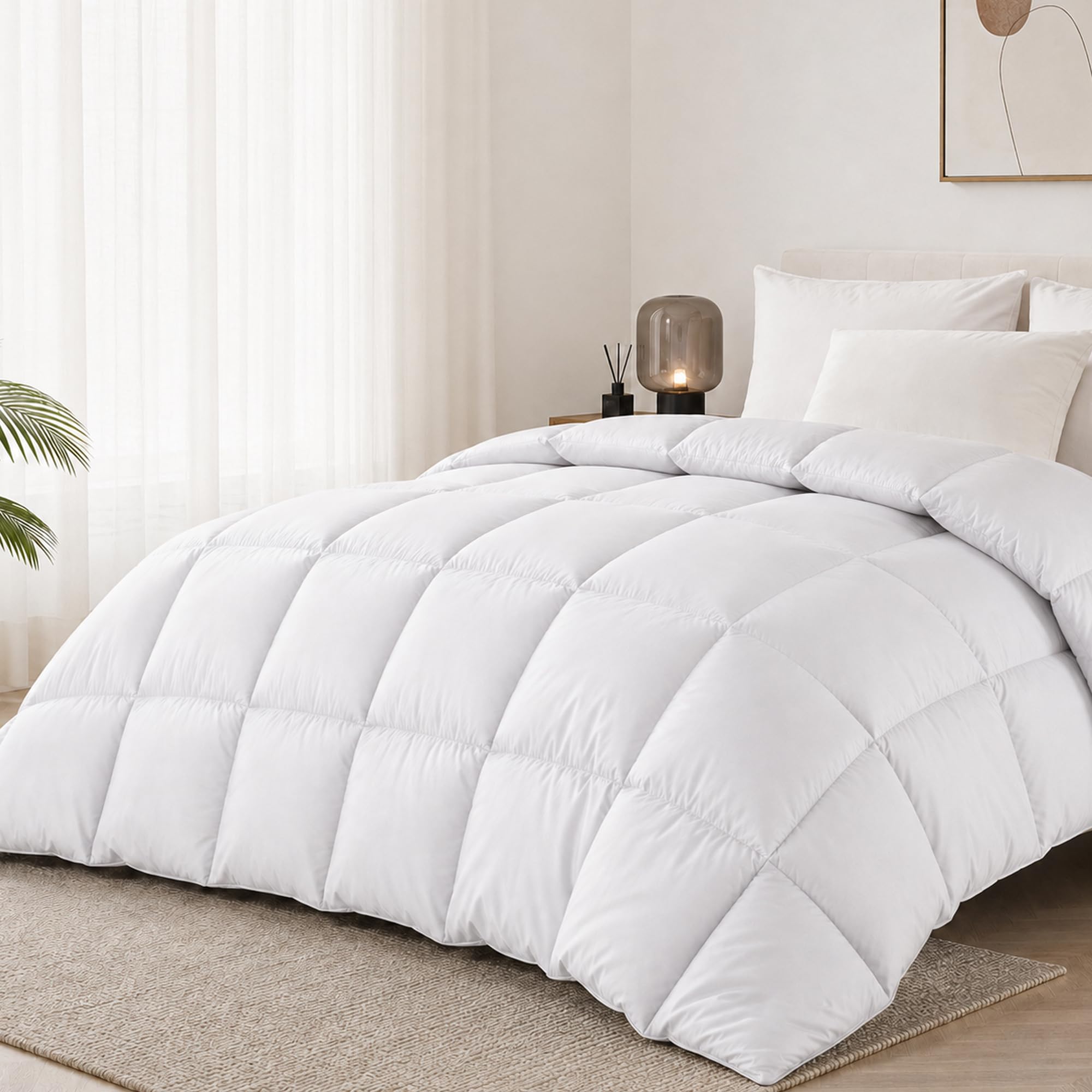 Relleno Nórdico de Fibra para Cama, Edredón Suave y Transpirable