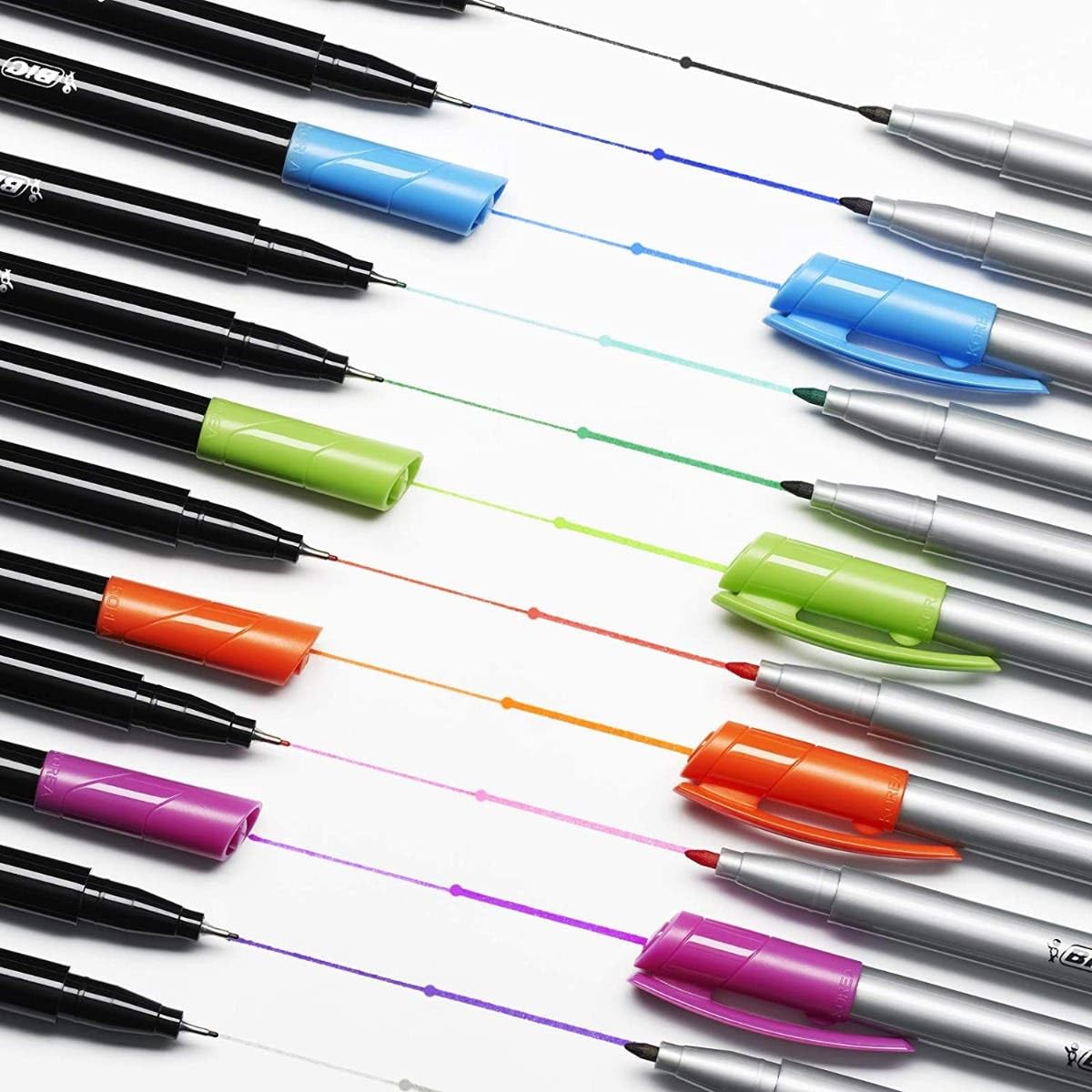 Kit de Rotuladores de Lettering BIC Intensity: Estuche Completo, 44 Rotuladores de Distintos Tipos para Potenciar tu Lado más Creativo, Un buen Regalo para los Aficionados al Lettering