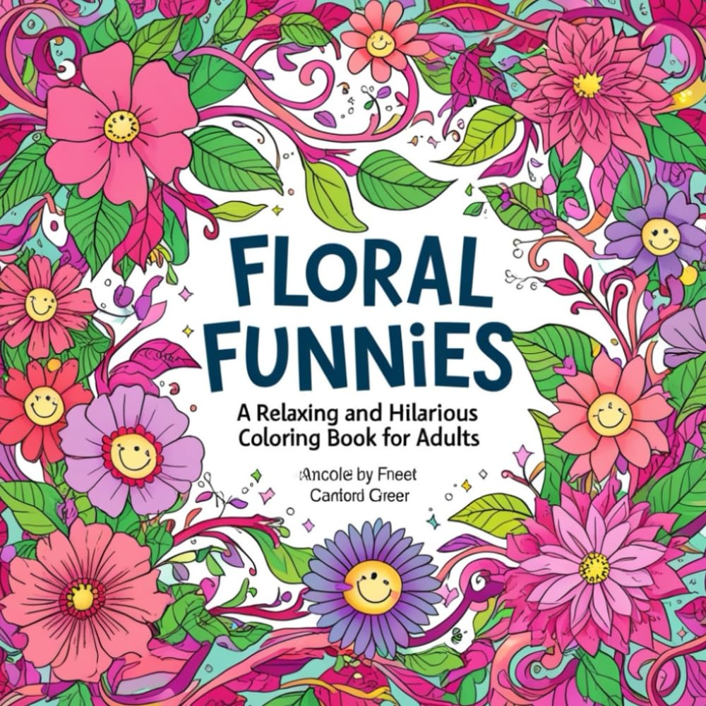 Floral Funnies: A Relaxing and Hilarious Coloring Book for Adults: Whimsical Floral Designs and Funny Quotes to Lift Your Mood, Spark Laughter, and Melt Away Stress
