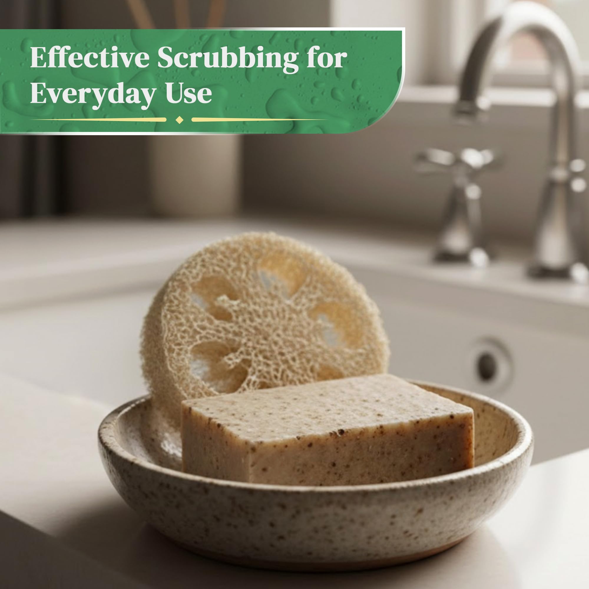 Natural Loofah Slices for Soap Making, 20-Pack