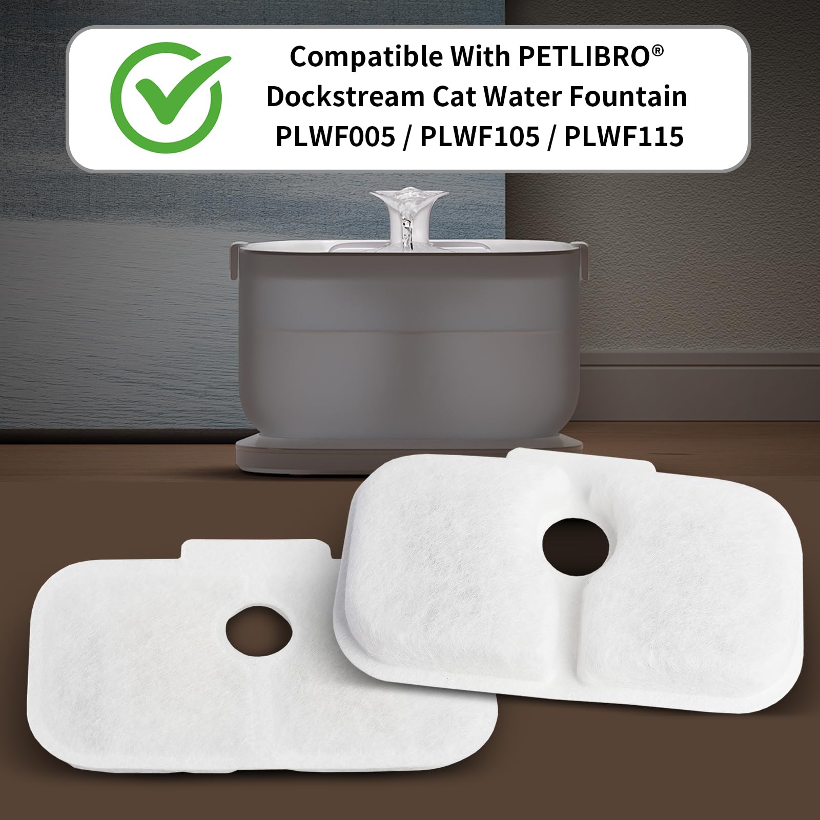 40 Filtri Per Fontanella Gatti – 20 Filtri A Carbone + 20 Spugne, Compatibili PLWF005/PLWF115/PLWF105, Doppia Filtrazione Per Acqua Fresca