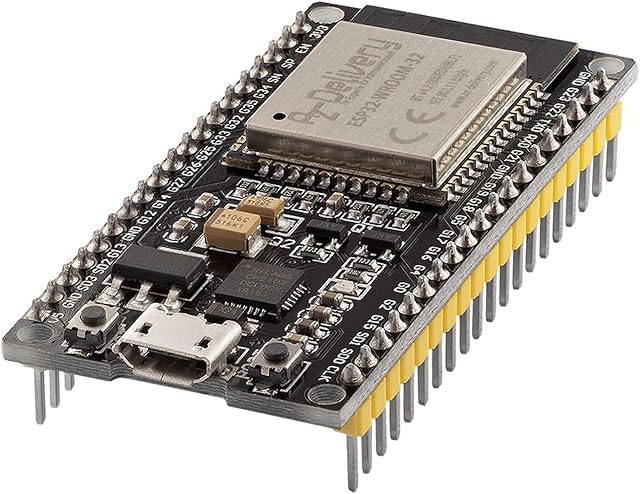AZDelivery ESP32-DevKitC NodeMCU WiFi WLAN CP2102 ESP32-WROOM-32D IoT 2-In-1 Microcontroller Bluetooth Module Development Board compatible with Arduino including E-Book!
