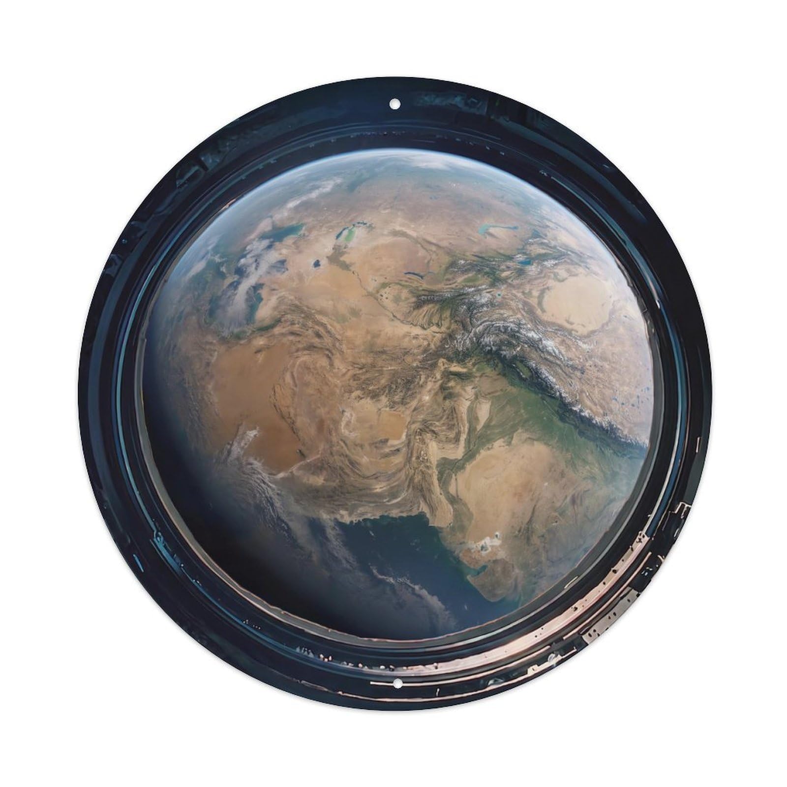 Earth Continent Closeup View Metal Tin Sign