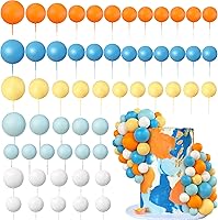 Vista 6 de 56 piezas de bolas de perlas para tarta con forma de bola, decoraciones de tarta con bolas de perlas para tarta de cumpleaños, boda, suministros