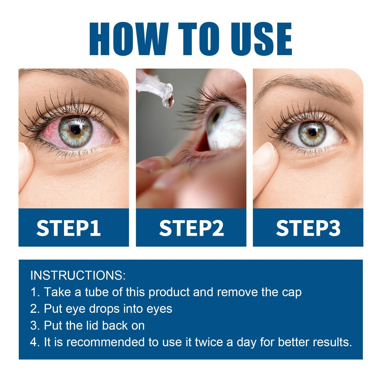 Gouttes oculaires réparatrices pour la presbytie, améliorent la vision, hydratent et apaisent les yeux, équilibrent le pH, nourrissent les yeux