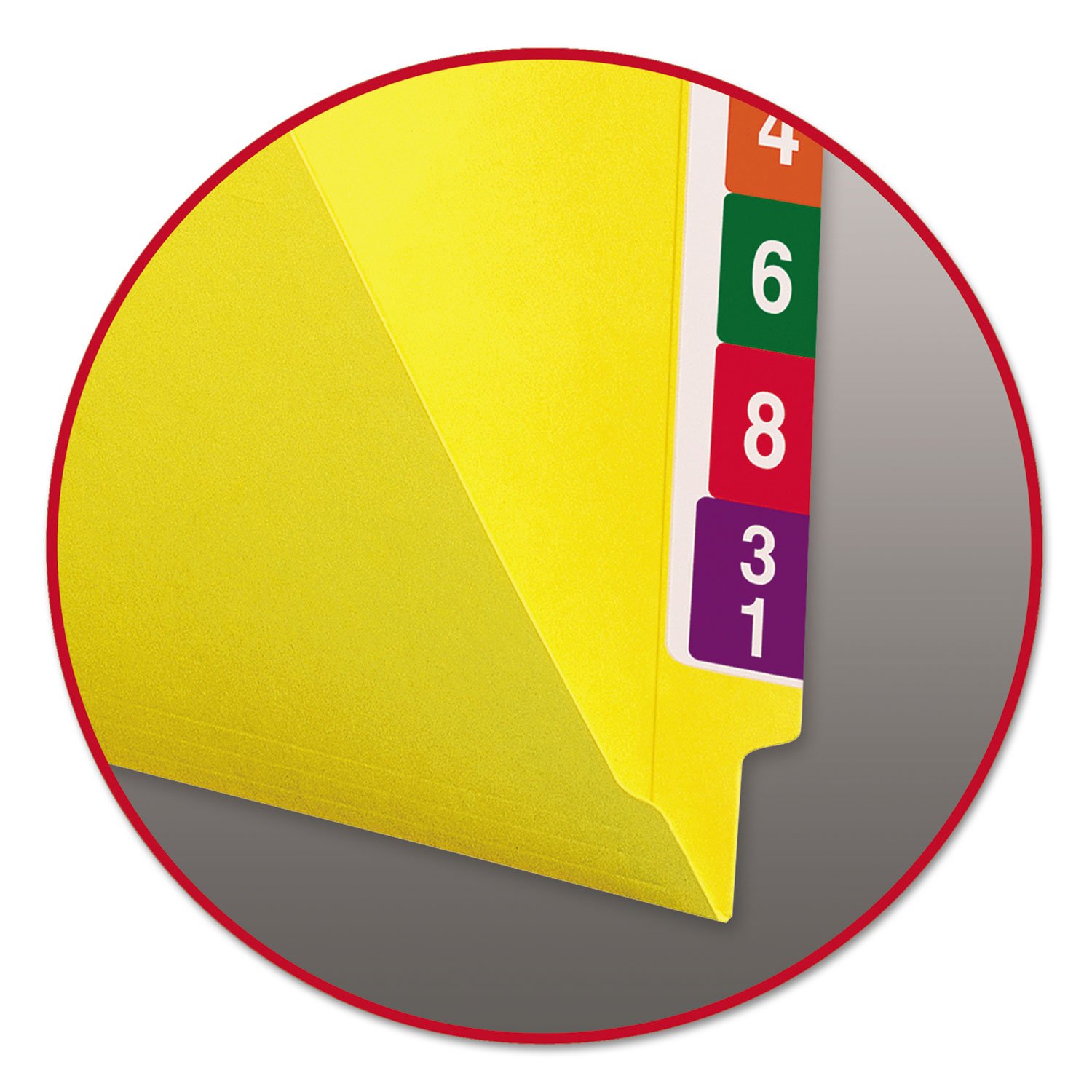 Smead Colored Folders Shelf-Master® Reinforced Tab Letter - Yellow De plástico Amarillo - Carpeta (De plástico, Amarillo, Letter, 311 mm, 241 mm, 100 pieza(s))