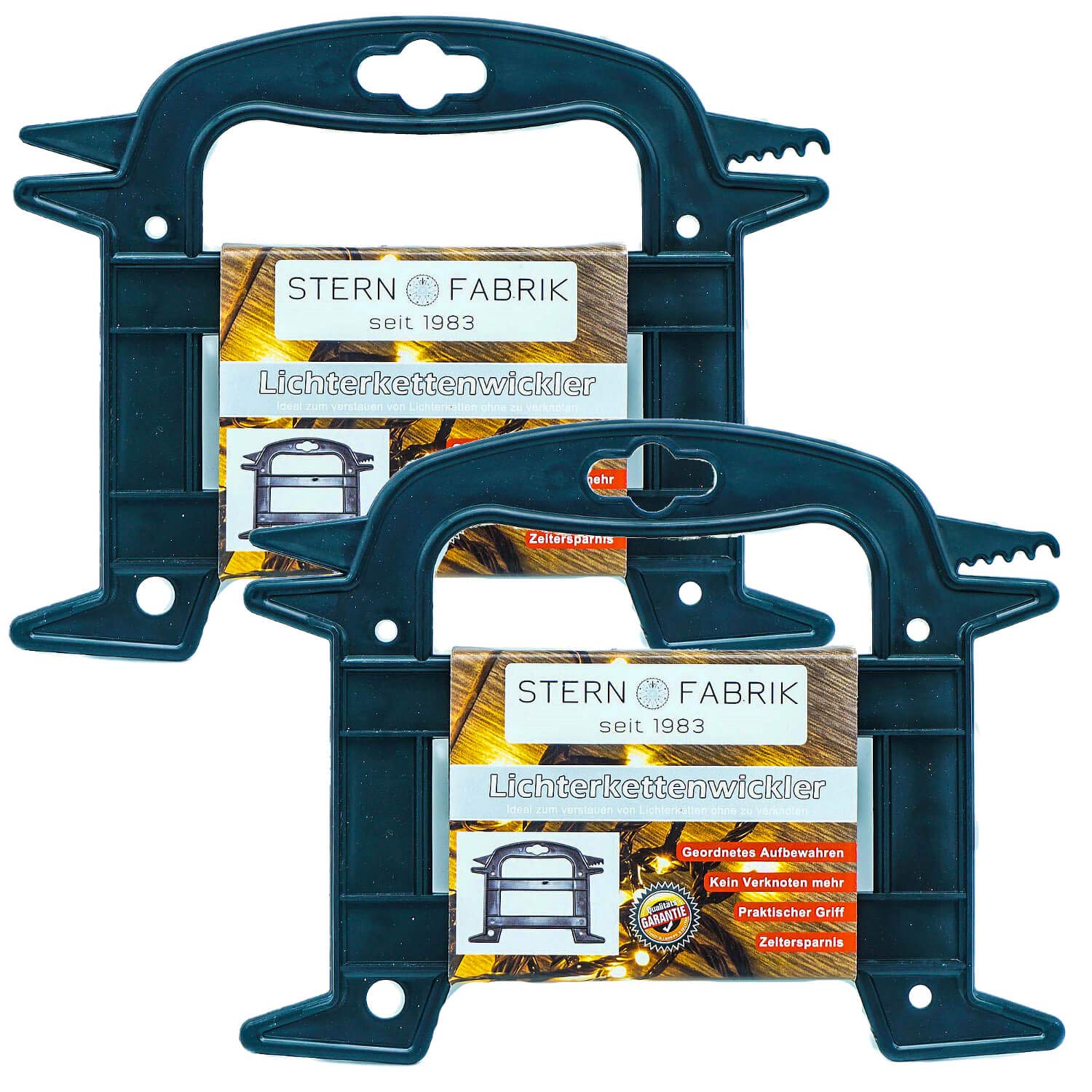 Stern Fabrik 2X Lichterkettenwickler Aufbewahrung kein Verknoten mehr mit praktischem Griff 20cm Winder 2er Pack Küche, Haushalt & Wohnen