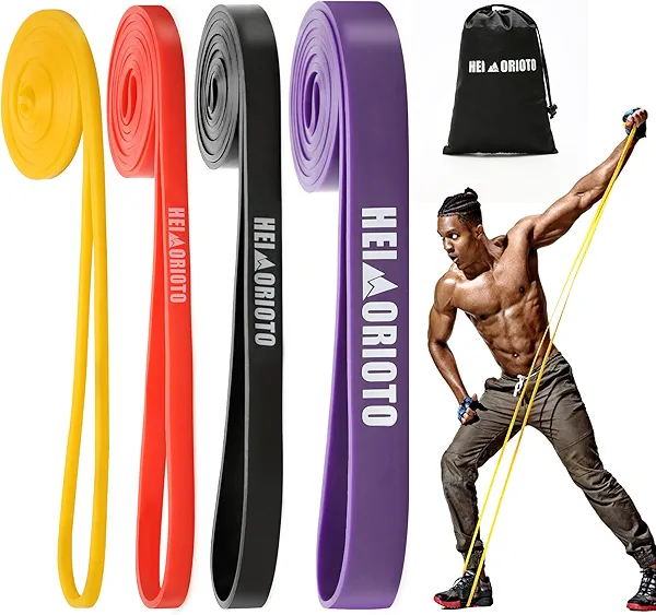 Resistance Bands Set for Pull-Up Assistance & Muscle Training, Exercise Bands for Men/Women, Workout Bands for Full-Body Training, Physical Therapy, Body Stretching