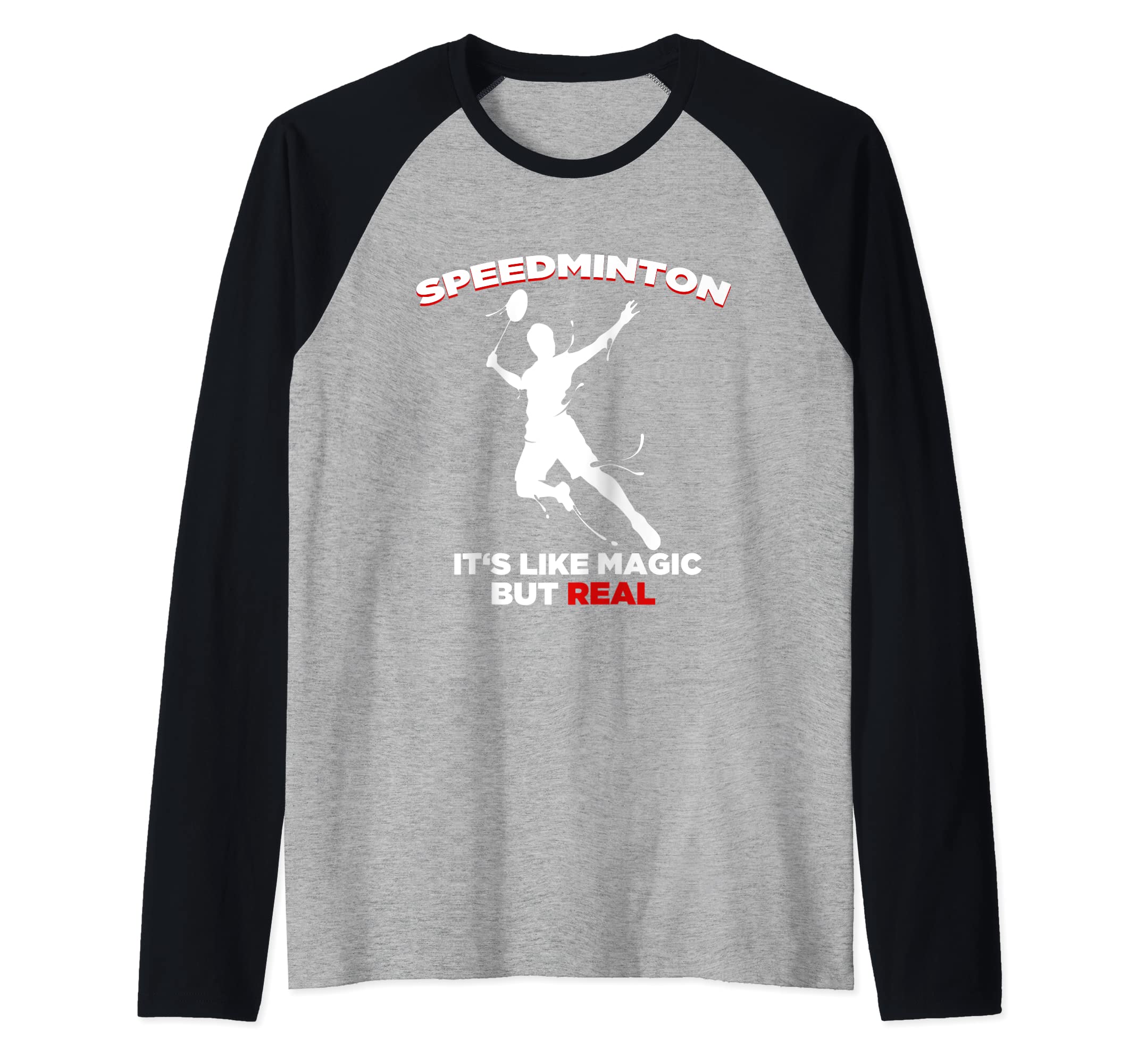 Speedminton Accessories Items Loves SpeedmintonSpeedminton It's Like Magic But Real - Speedminton Raglan Baseball Tee