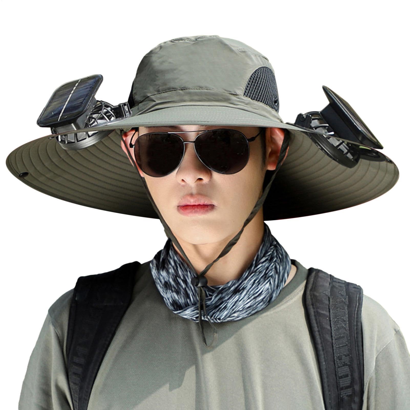 Cappelli da sole per uomo, cappello da pesca a tesa larga Protezione UV per