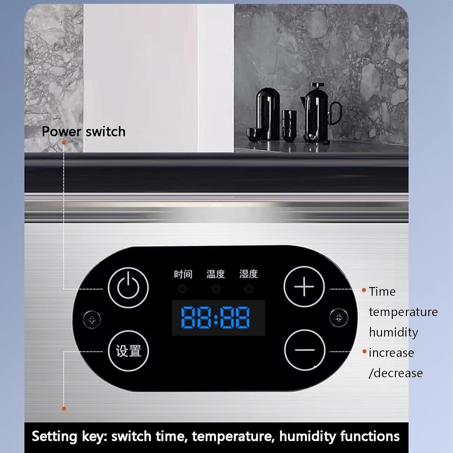 40L Bread Proofer Box Electric Dough Proofer Machine, Humidity Temperature Adjustable, Transparent and Visible,430x330x328mm