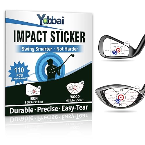 Golf Impact Tape - High-Resolution Strike Stickers for Iron, Wood