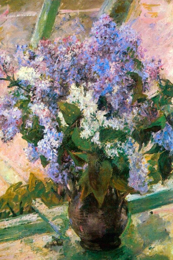 Mary Cassatt Lilacs in a Window Impressionist Art Posters