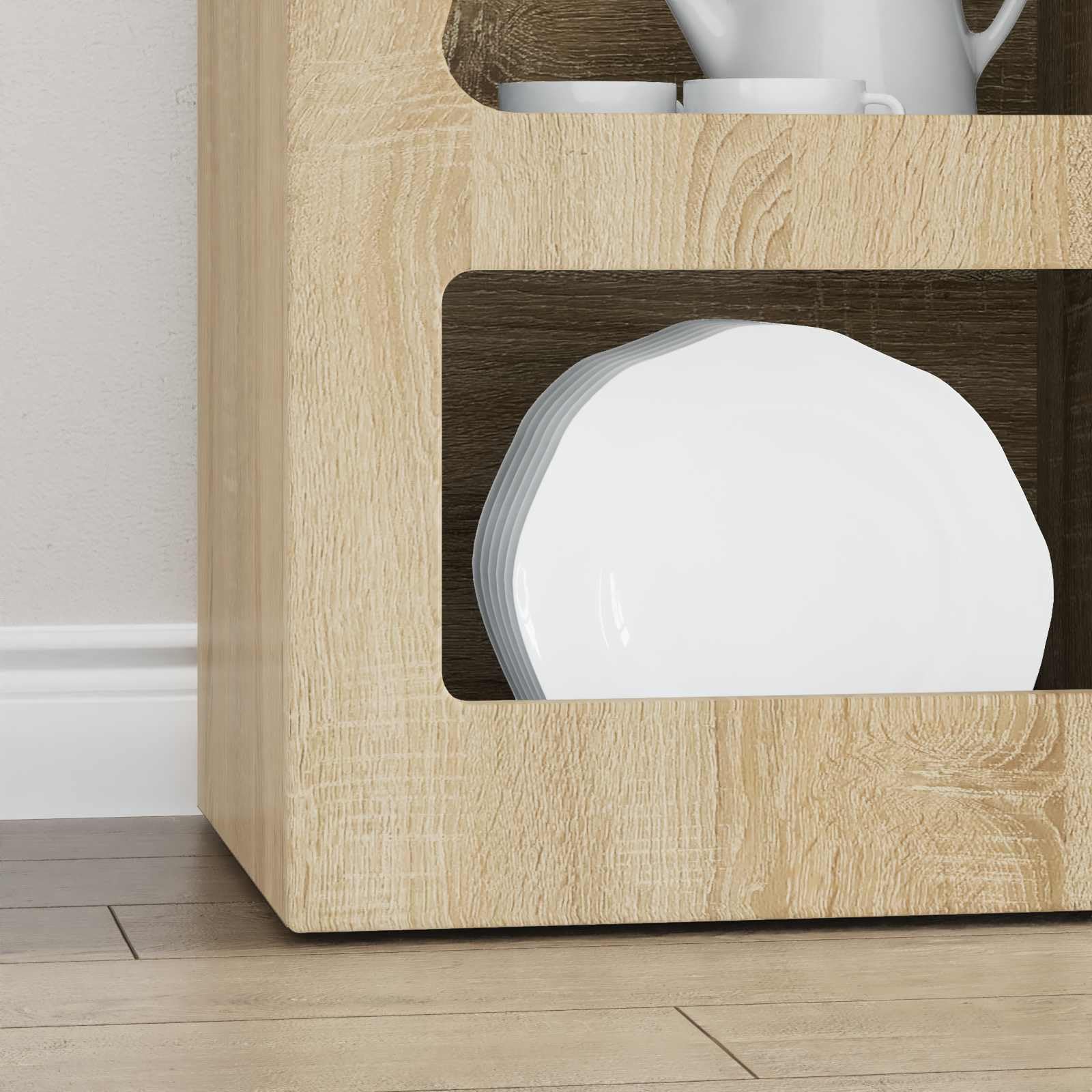 Elst - Aparador auxiliar para cocina, comedor, salón, roble sonoma, 40 x 35 x 100,5 cm