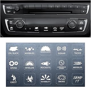 Novelty Stickers Labels for Car or Truck Unused Button, Funny Vehicle Dash Console Rocker Switch Decor Decal, Automotive Interior Panel Button Label, Universal for SUV RV Sedan