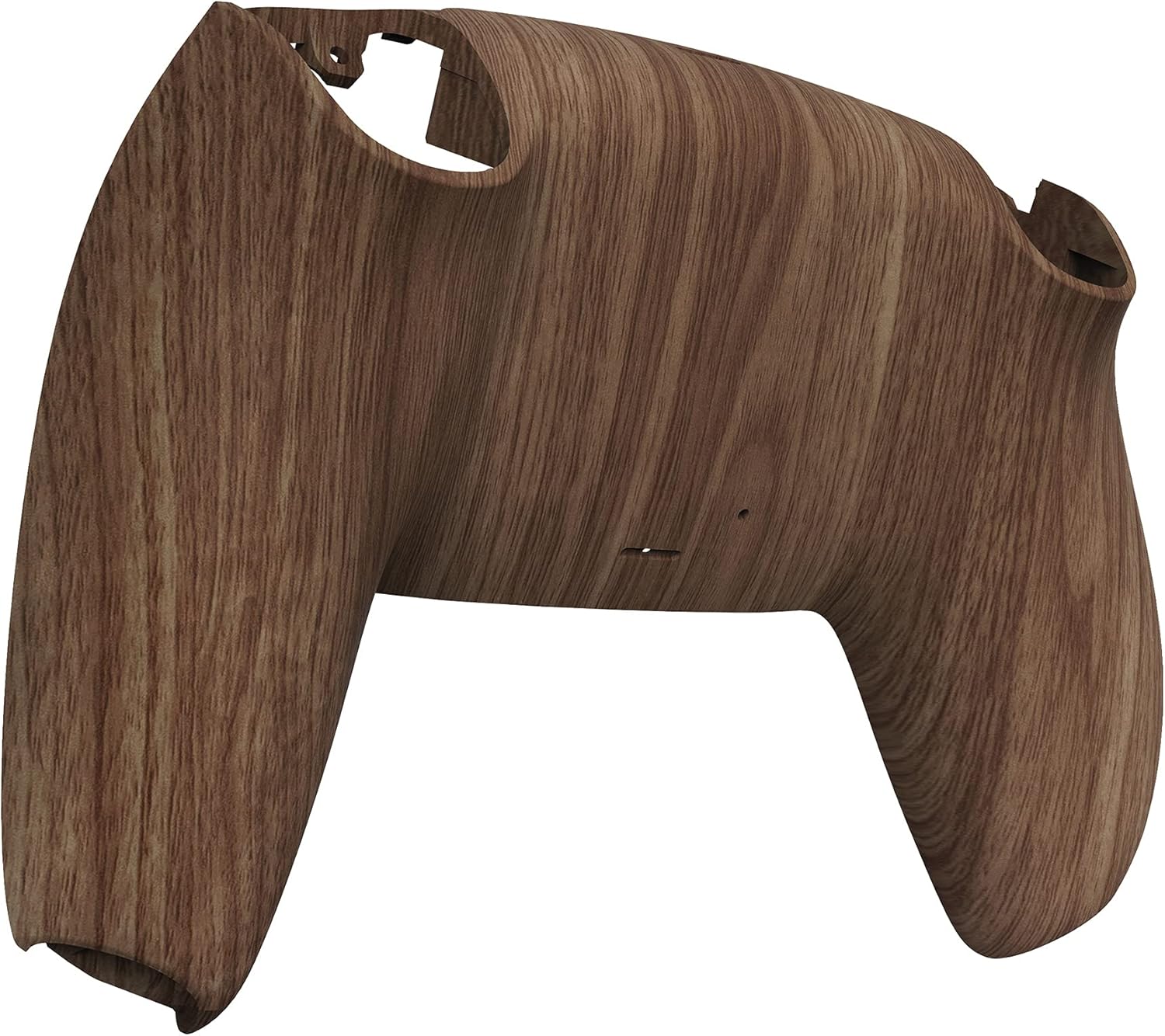 eXtremeRate Wood Grain Patterned Soft Touch Custom Back Plate Bottom Shell Compatible with ps5 Controller, Replacement Back Shell Cover Compatible with ps5 Controller - Image 3