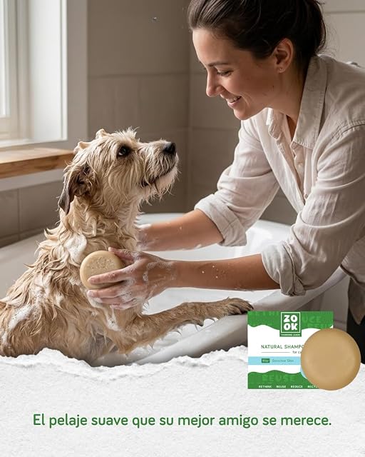 Foto 2 de 2 de ZOOK Champú Sólido Natural para Perros y Gatos, Piel Sensible, con Camomila y Aceite de Jojoba 80g