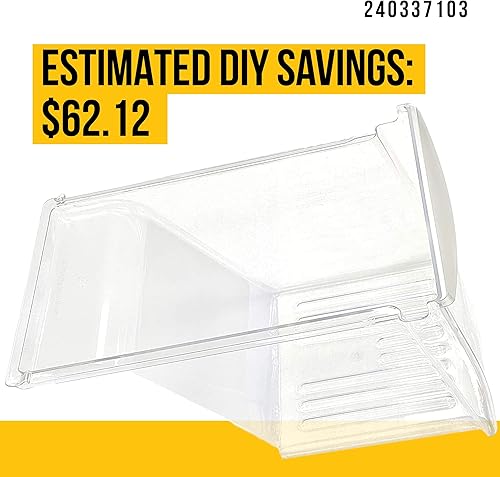 Miniatura 4 de 240337103 Frigidaire Kenmore Electrolux Pan Refrigerador Parte PS429854 AP2115849 Contenedor de repuesto mejorado para electrodomésticos de por vida