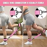 Pedal Resistance Band with Handle, 3 Tube Adjustable Resistance Bands, Stretch Bands for Exercise, Legs, Arms, Glutes, Back, Shoulders - Sit Up Exercise Equipment for Women IKS1