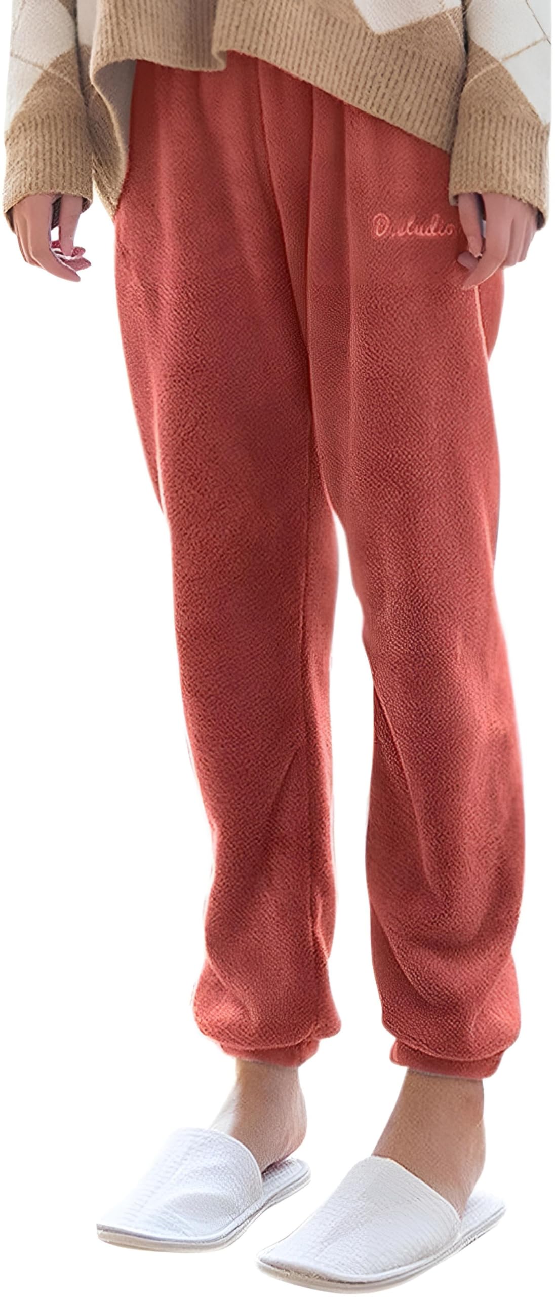HIMAYSPS Girls' Playful and Plush Fleece Lounge Bottoms Free Size (Waist 24-30) Maroon Pack of 1