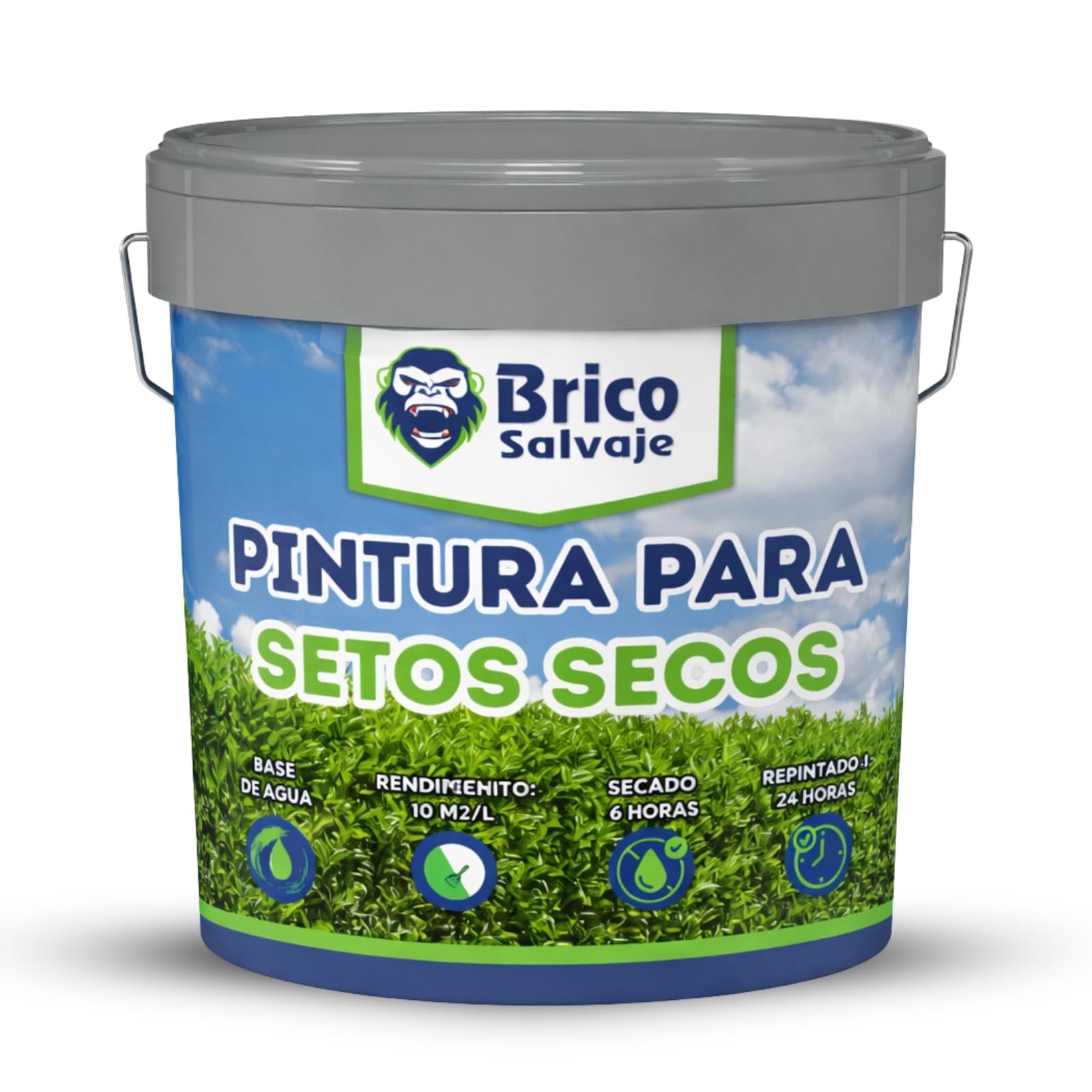 Vernice per siepi essiccate, facile applicazione, 100% ecologica, impermeabile, alta copertura (4 litri)