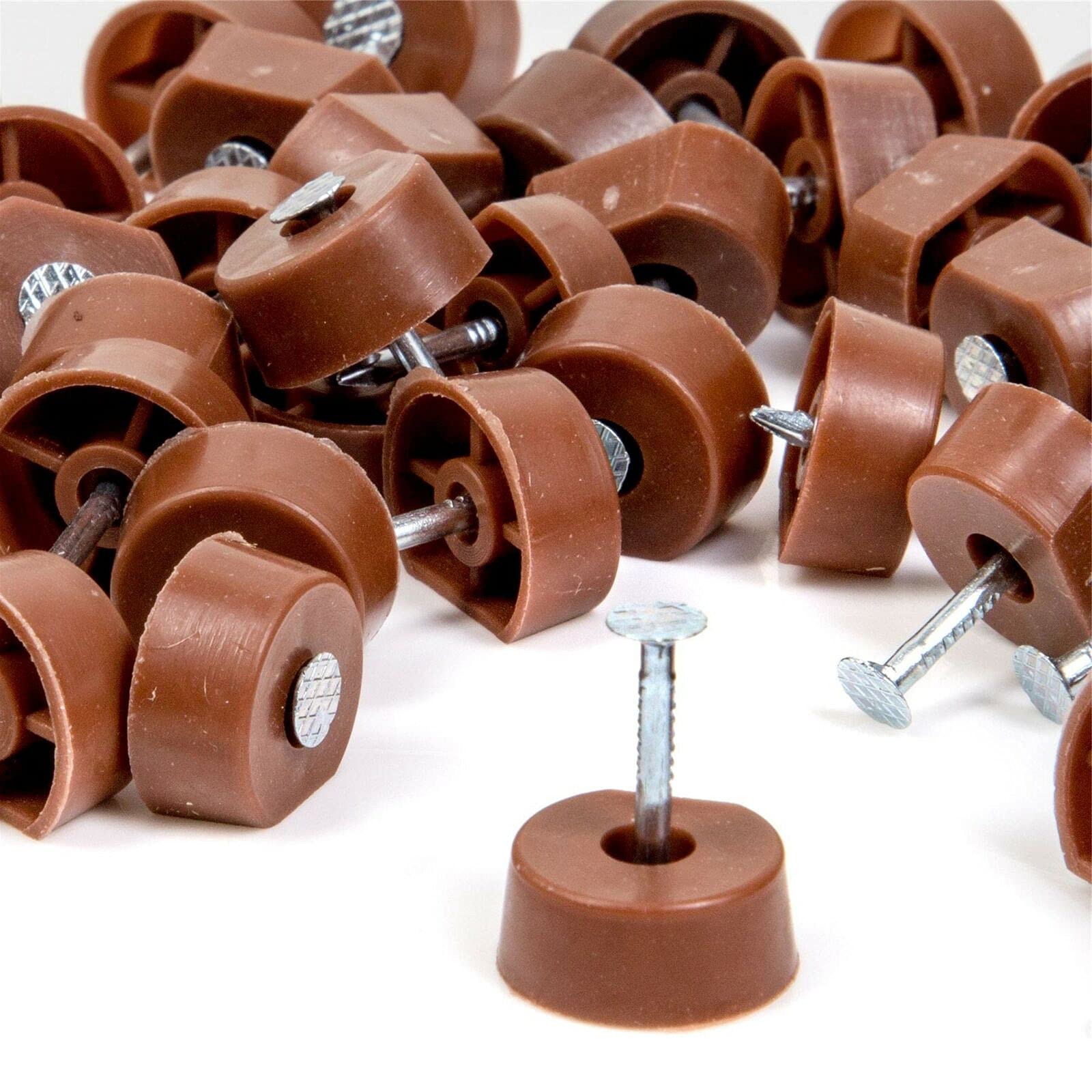 Merriway Brown Merriway® Bh01150 (20 Pcs) Drive-In Plastic Shelf Supports - Pack Of 20 Pieces