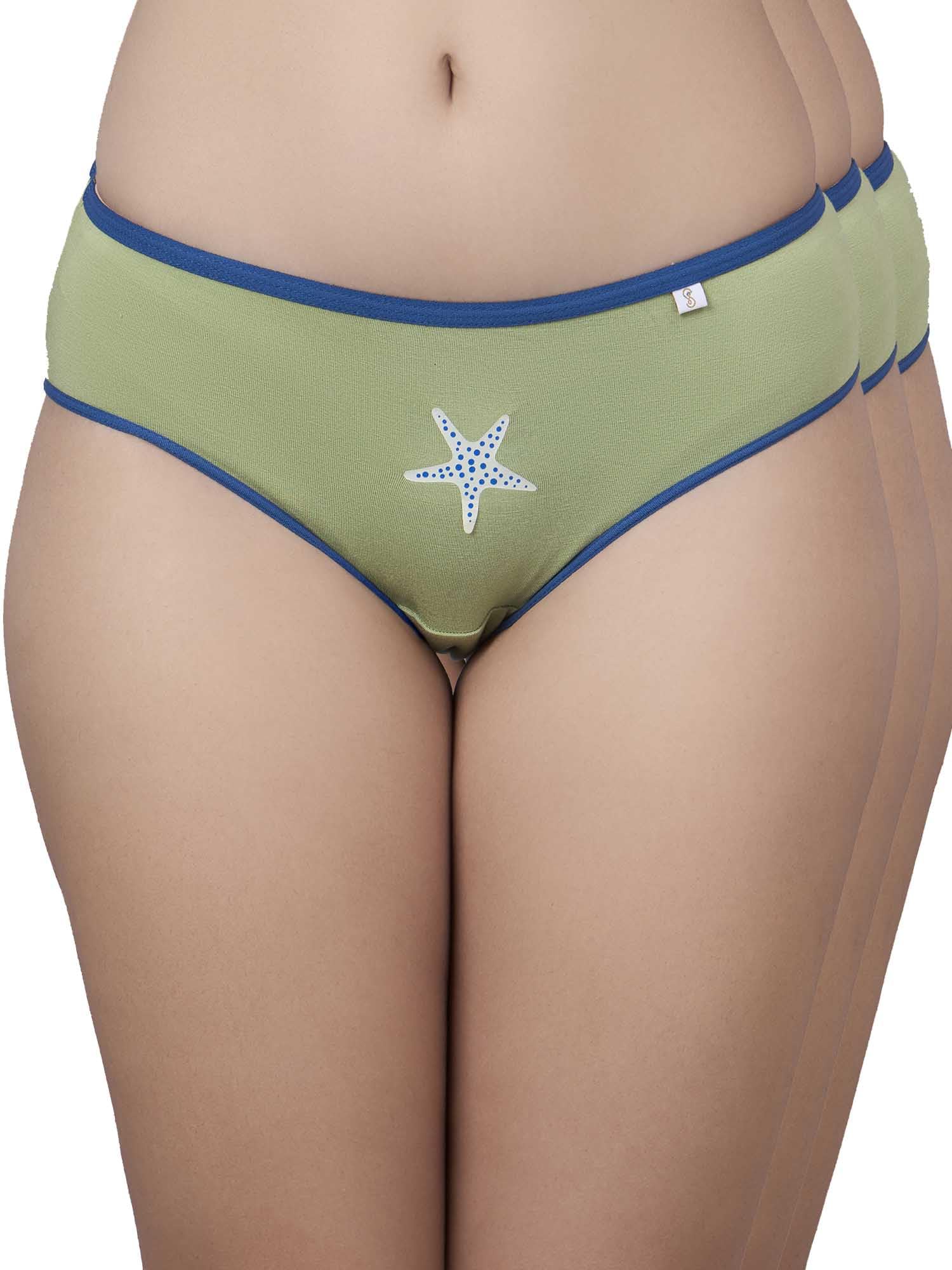 inner sense Bamboo Bikini I Panty Set for Women, Avocado, Size XL-picture-10