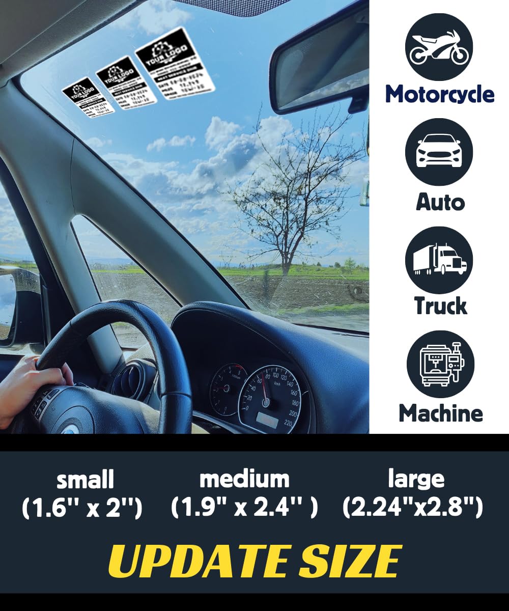 Custom Oil Change Stickers - Personalized Next Service Labels For Car Windows 2-2.8 Inch