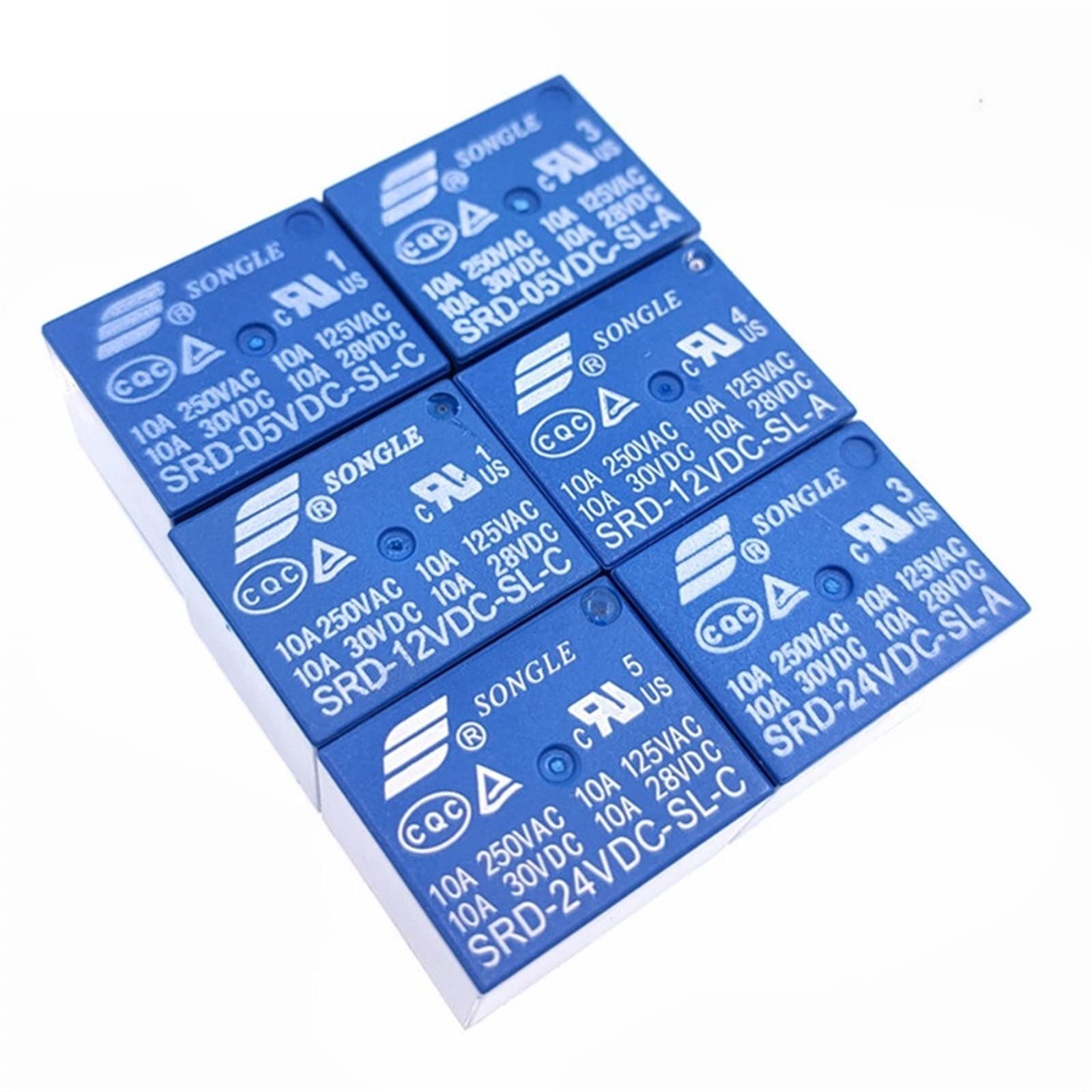 Relais SRD-03VDC-SL-C miniatures 3V à 5 broches pour circuits imprimés