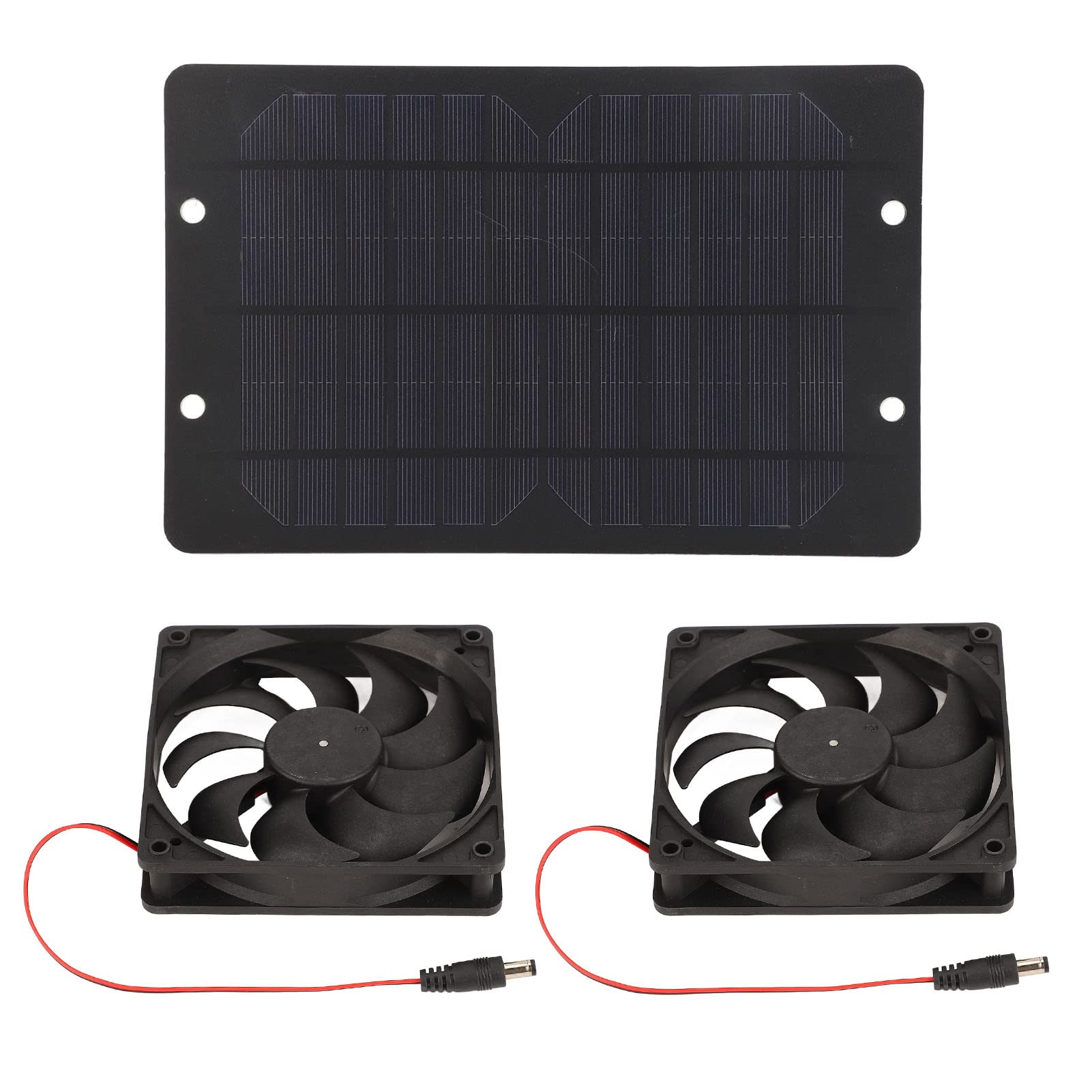 Buy Solar Panel Powered Dual Fan, Prevent Short Circuit 3000 Rpm 200