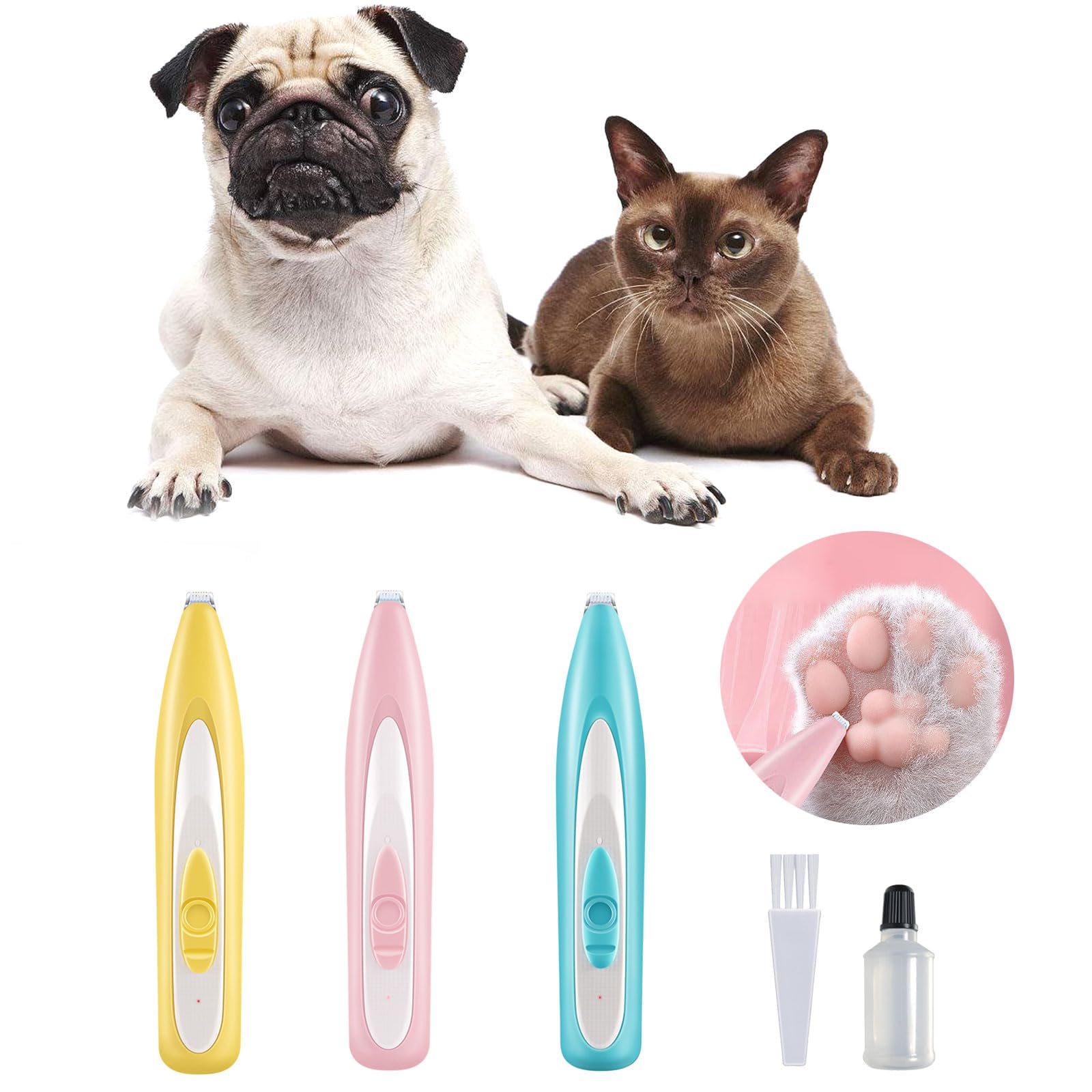 Dog Grooming Tools Size Pet Hair Trimmers Low Noise Professional Cordless Shaver for Trimming Cats Thick Hair