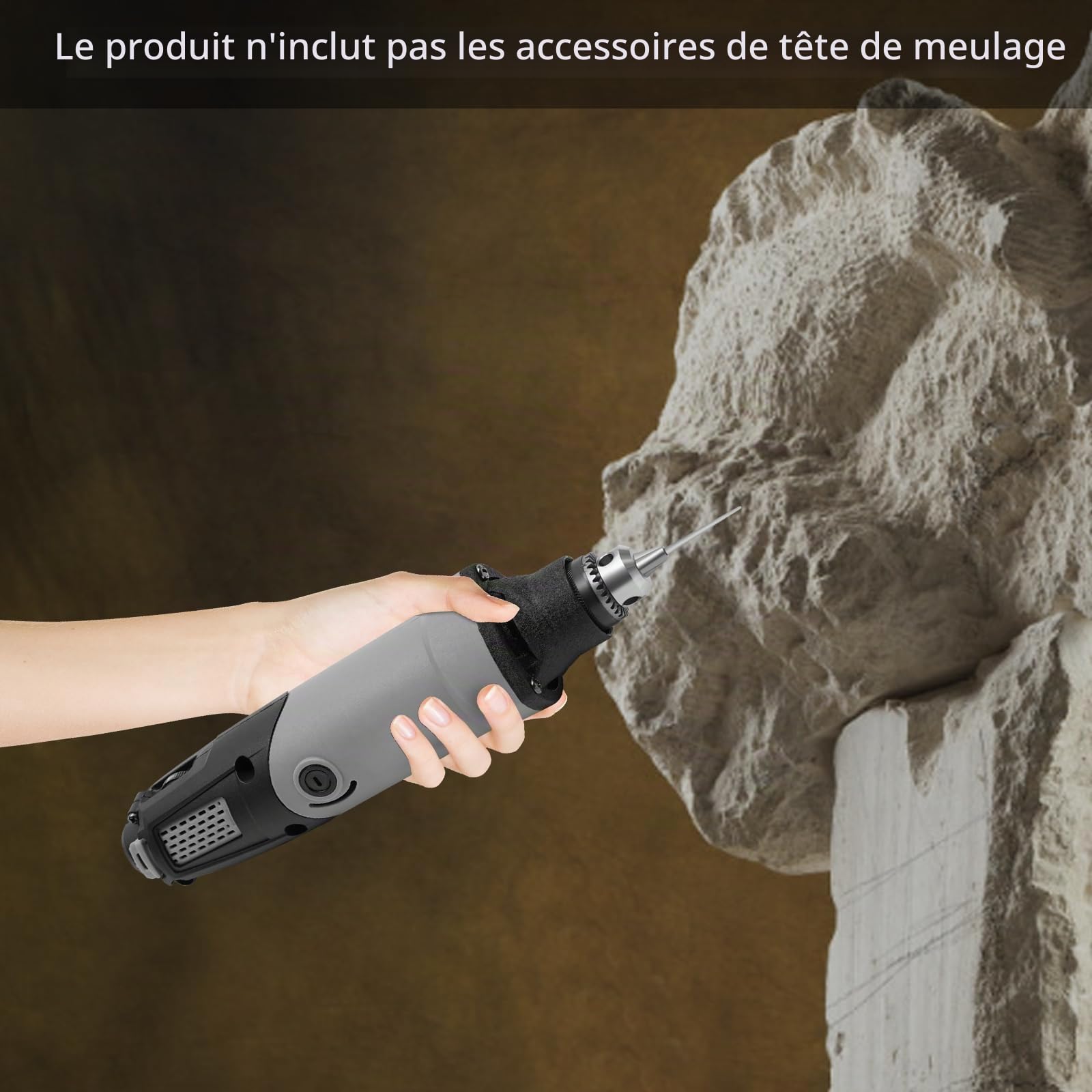 Meuleuse droite électrique, 400 W 220 V, 6 modes de vitesse, petite et légère pour gravure, coupe, meulage, coupe, polissage et perçage