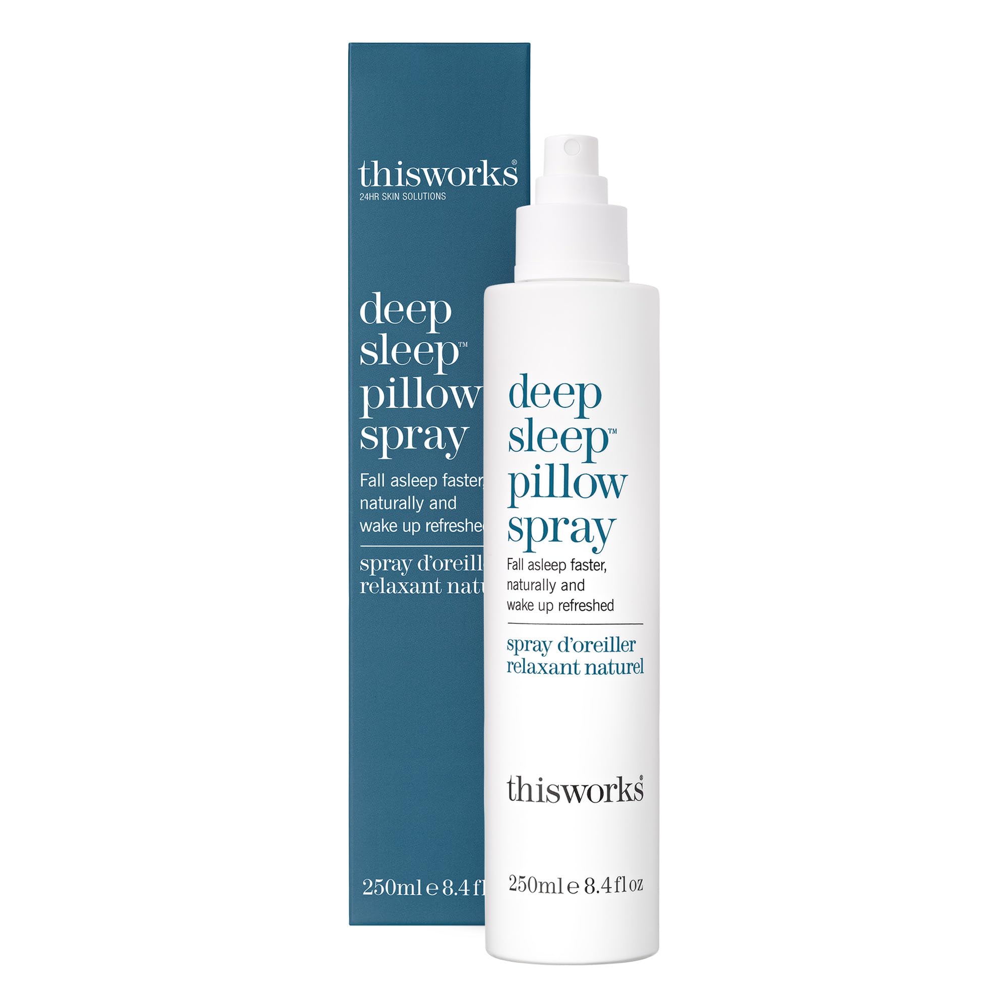 thisworks Deep Sleep Pillow Spray, 250 ml - Natural Sleep Aid with Essential Oils of Lavender, Vetivert and Camomile, 8.4 Fl Oz