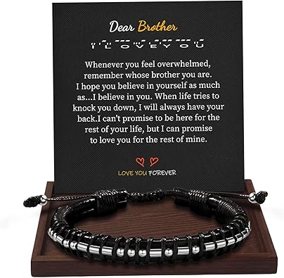 Inspirational Gifts for Men Morse Code Bracelets Mens Bracelets Graduation Gifts for Him Fathers Day Adjustable Leather Bracelet Motivational Birthday Annivesary Jewelry Stocking Stuffers for Men
