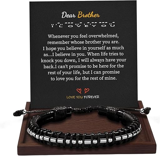 Inspirational Gifts for Men Morse Code Bracelets Mens Bracelets Graduation Gifts for Him Fathers Day Adjustable Leather Bracelet Motivational Birthday Annivesary Jewelry Stocking Stuffers for Men