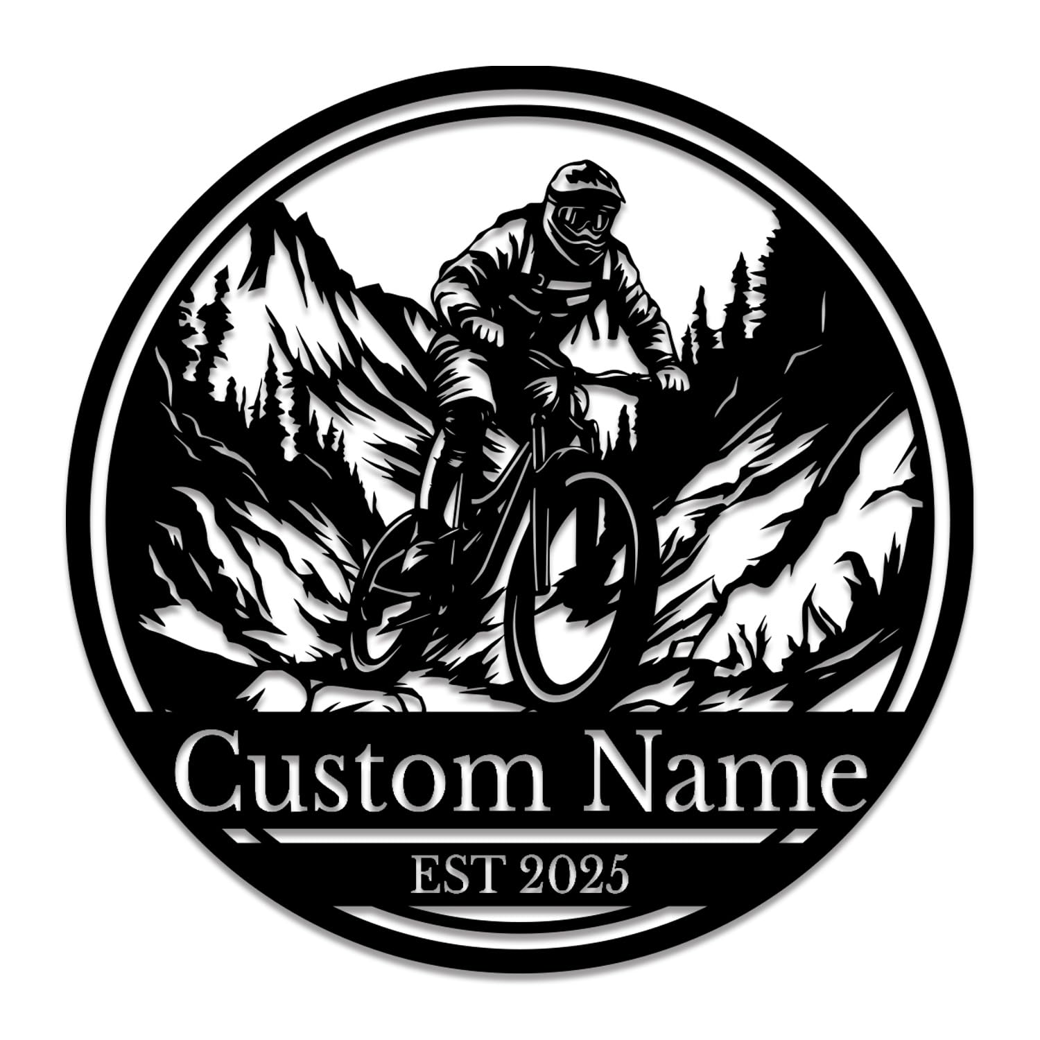 Personalized Bike Metal Sign - Custom Cycling Wall Art, Rustic Bike Shop Decor, Durable Metal Name Plaque for Cyclists & Bike Lovers (Style-3)