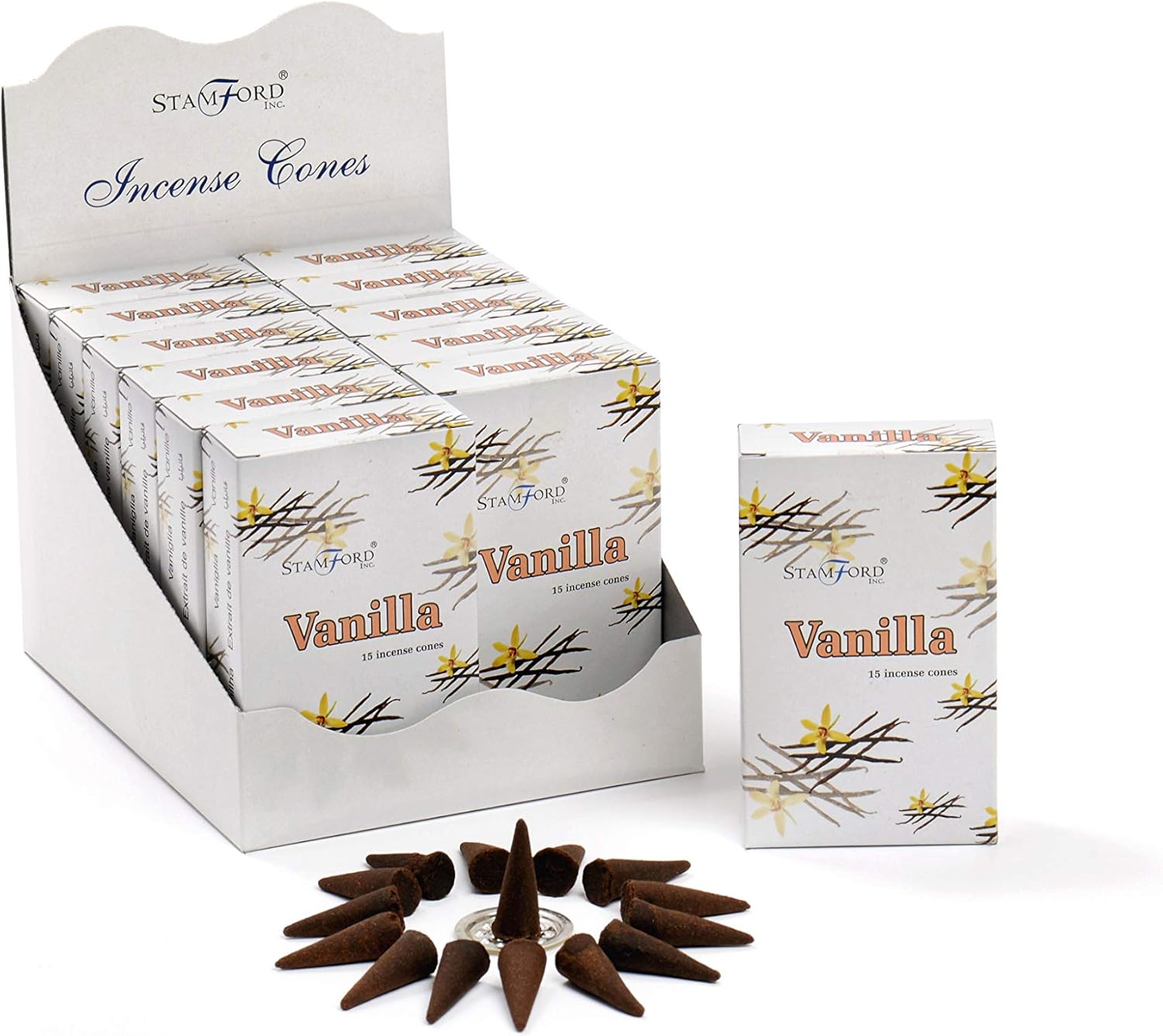 Stamford Sandalwood Incense Cones, 15 Cones x 12 Packs