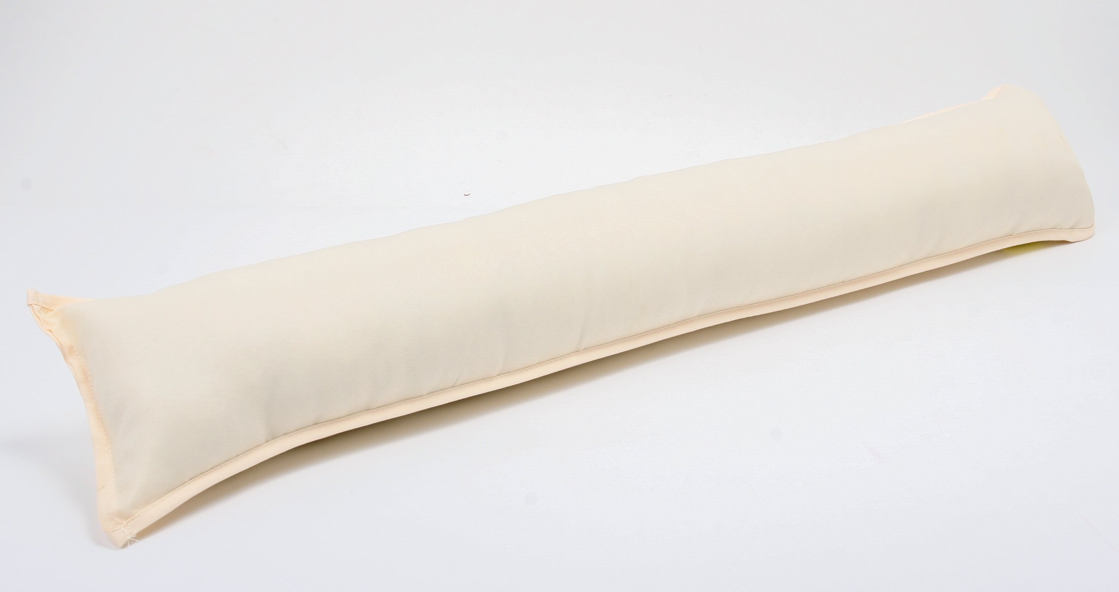 Amigozone Cream Plain Fabric Draught Excluder Decorative Door Or Window Draft Guard, Energy Saver (Set Of 2, )
