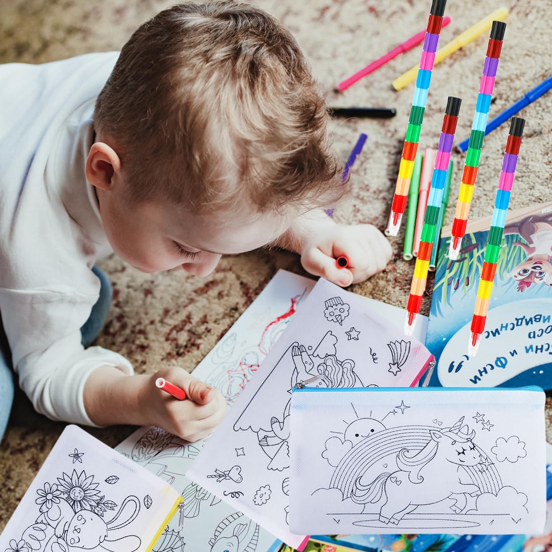 Disegno Di Principessa Unicorno Da Colorare Per Bambini - Immagini vettoriali stock e altre