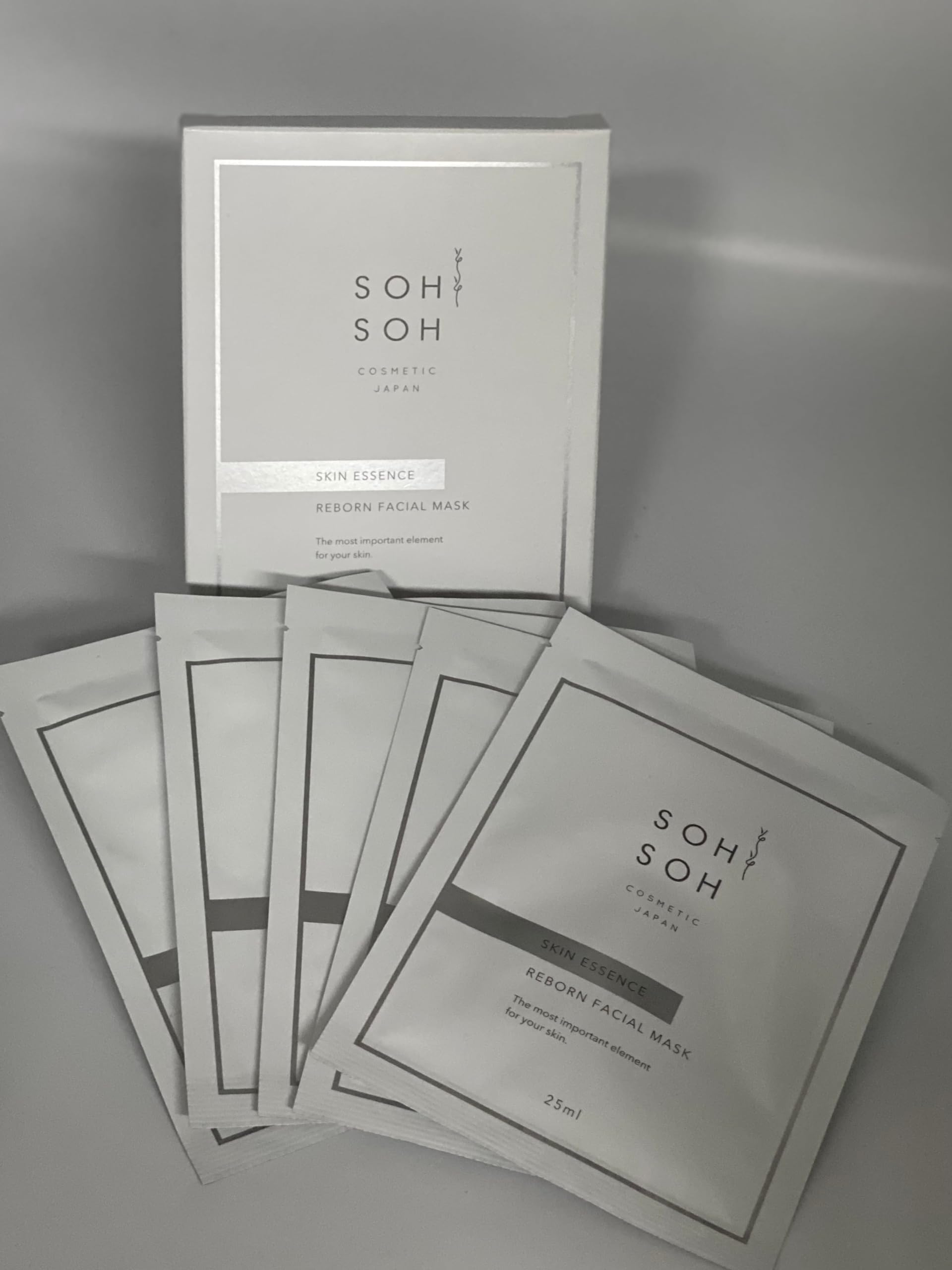 SOH SOH スキンエッセンスリフレッシュフェイシャルマスク 5枚入り Amazon.co.jp: 【公式】ソソ スキンエッセンスリボーンフェイシャル