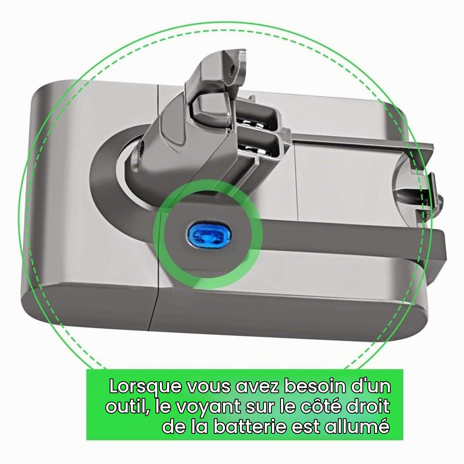Batterie de Remplacement Li-ION 2100 mAh 21,6 V for aspirateur Dyson V6 DC58 DC59 DC61 DC62 SV09 SV07 SV06 SV04 SV03